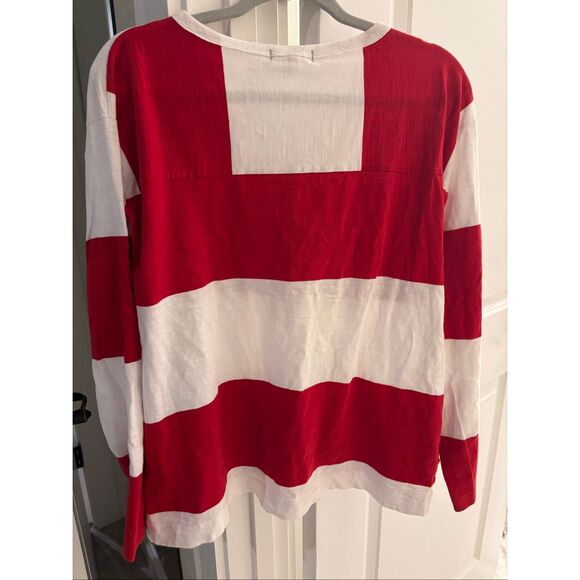 ALEX MILL Francoise Long Sleeve Tee in crimson, Lrg $103 G26 - Picture 10 of 11